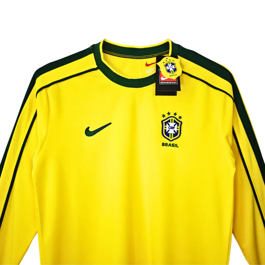 Camisa Brasil 1998 Home - Manga Longa