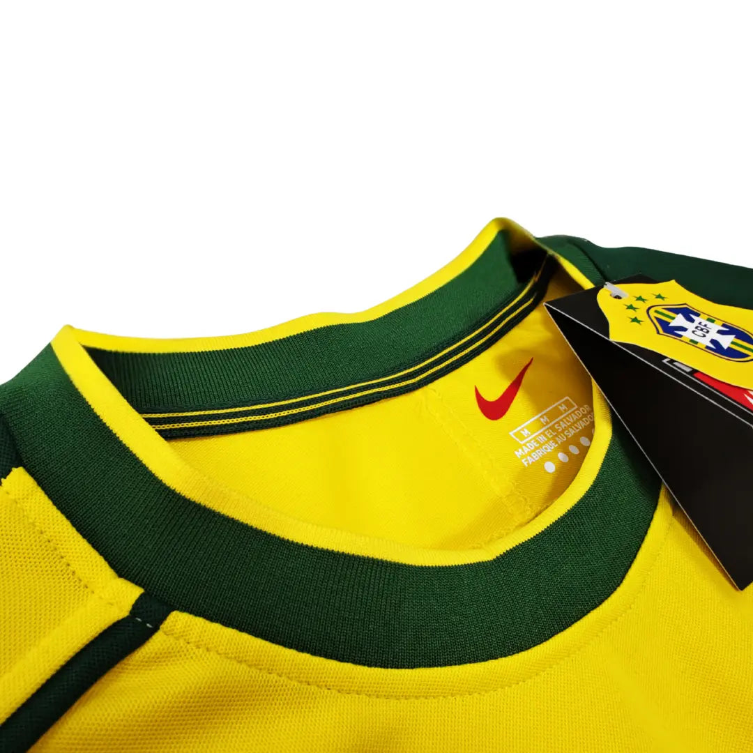 Camisa Brasil 1998 Home - Manga Longa