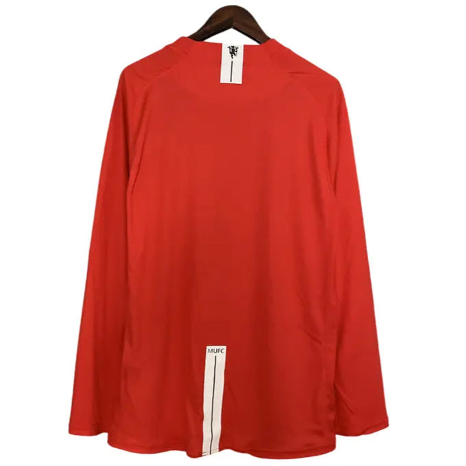 Camisa Manchester United 2007/08 Home - Manga Longa