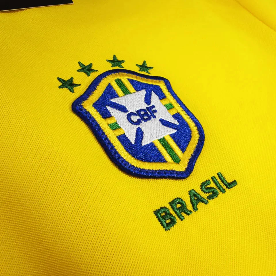 Camisa Brasil 1998 Home - Manga Longa
