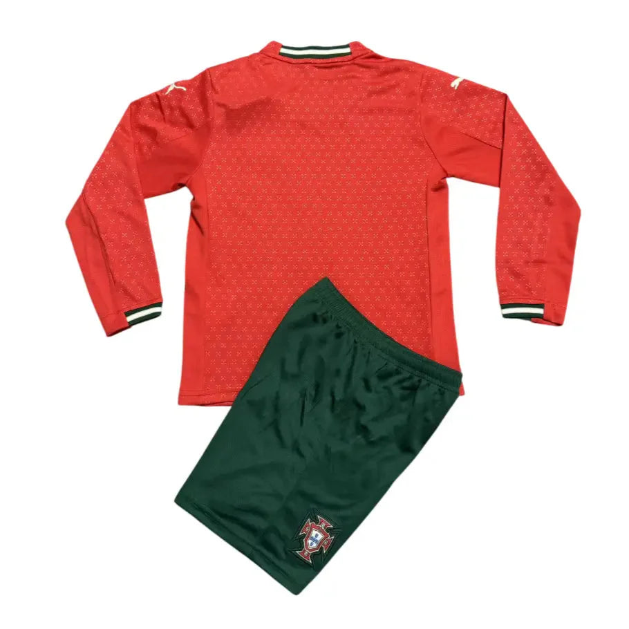 Camisa Seleção Portugal 2025 Home - Manga Longa - Kit Torcedor Infantil