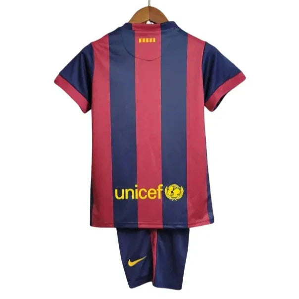 Camisa Barcelona 2014/15 Home Retrô - Kit Torcedor Infantil
