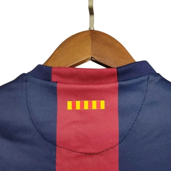 Camisa Barcelona 2014/15 Home Retrô - Kit Torcedor Infantil