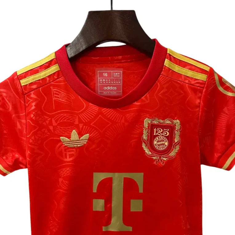 Camisa Bayern de Munique 2024/25 - 125º Aniversário - Edição Limitada - Kit Torcedor Infantil